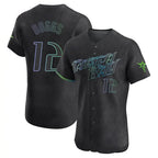T.Bay Rays #12 Wade Boggs Player Black City Connect Home Limited Elite Fdoa Stitched Jerseys