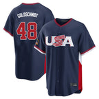 NY.Yankees #48 Paul Goldschmidt Player Navy USA 2026 World Classic Limited Game Fdoa Stitched Jerseys
