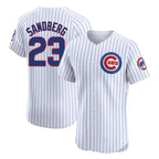 C.Cubs #23 Ryne Sandberg Player White Limited Elite Home Game Gdoa Stitched Jerseys