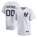 Custom NY.Yankees White Limited Home Game Any Name & Number Gdoa Stitched Jerseys
