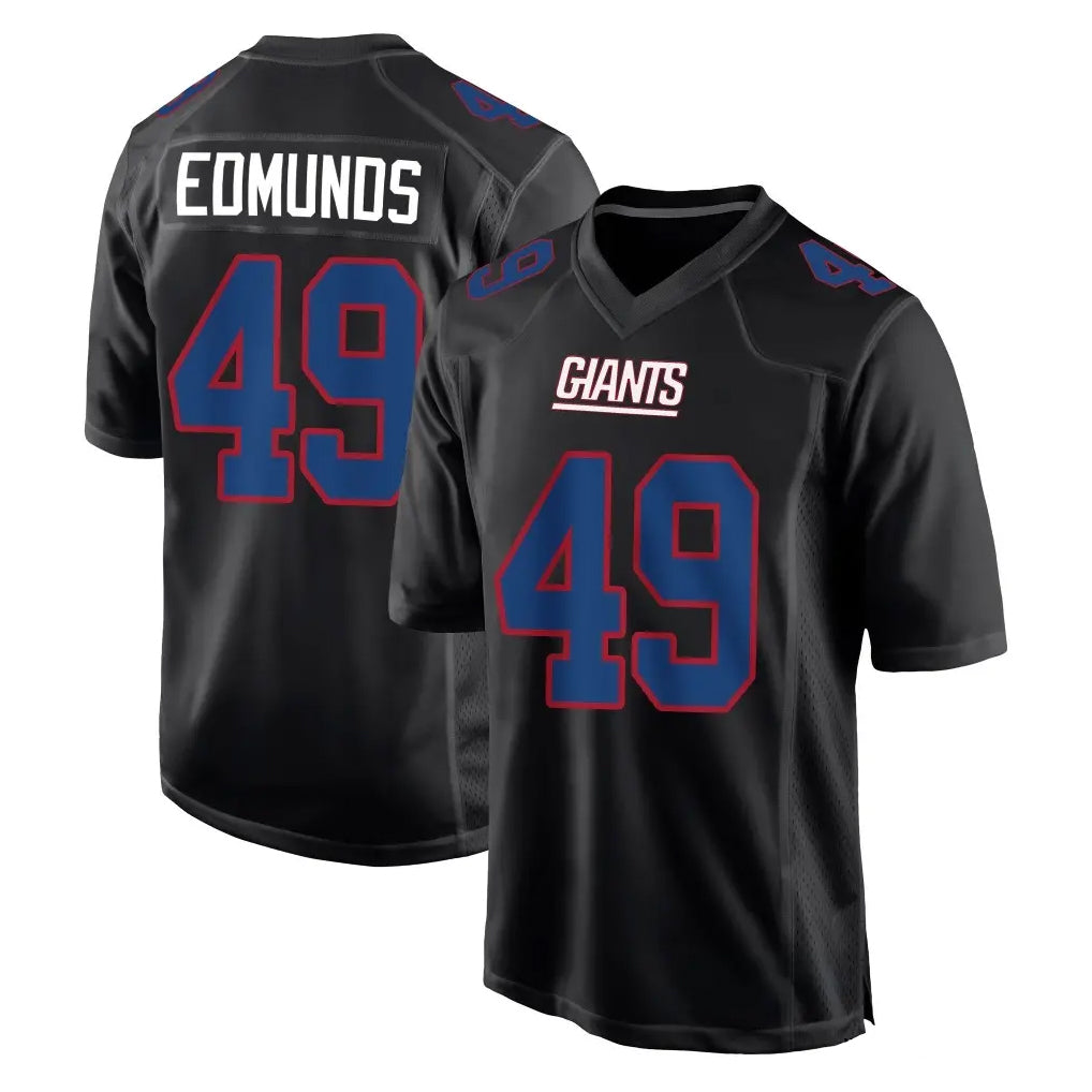 NY.Giants #49 Tremaine Edmunds Player Carbon Fashion Limited Home Game Gdoa Stitched Jerseys