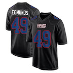 NY.Giants #49 Tremaine Edmunds Player Carbon Fashion Limited Home Game Gdoa Stitched Jerseys