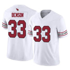 A.Cardinals #33 Trey Benson Player White Vapor F.U.S.E. Limited Home Game Gdoa Stitched Jerseyss