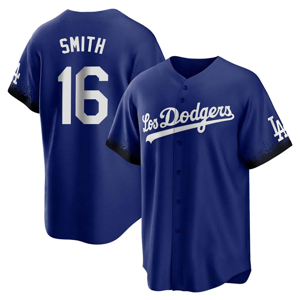 LA.Dodgers #16 Will Smith Player Royal City Connect Home Game Fdoa Stitched Jerseys