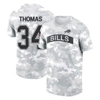 B.Bills #34 Thurman Thomas Player Arctic Camo Salute to Service T-Shirt Hoodies Gdoa Stitched Jerseys