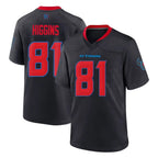 H.Texans #81 Jayden Higgins Player Navy 2nd Alternate Home Game Gdoa Stitched Jerseys