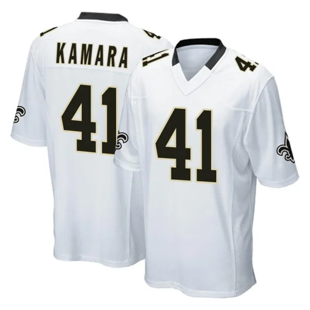 NO.Saints #41 Alvin Kamara Player White Home Game Gdoa Stitched Jerseys