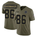 D.Cowboys #86 Luke Schoonmaker Player Olive 2025 Salute to Service Limited Home Game Gdoa Stitched Jerseys