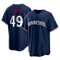 M.Twins #49 Pablo Lopez Player Navy Replica Alternate Home Fdoa Stitched Jerseys