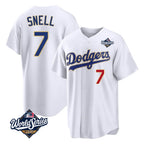 LA.Dodgers #7 Blake Snell Player Gold White 2026 Collection Stadium Limited World Series Fdoa Stitched Jerseys