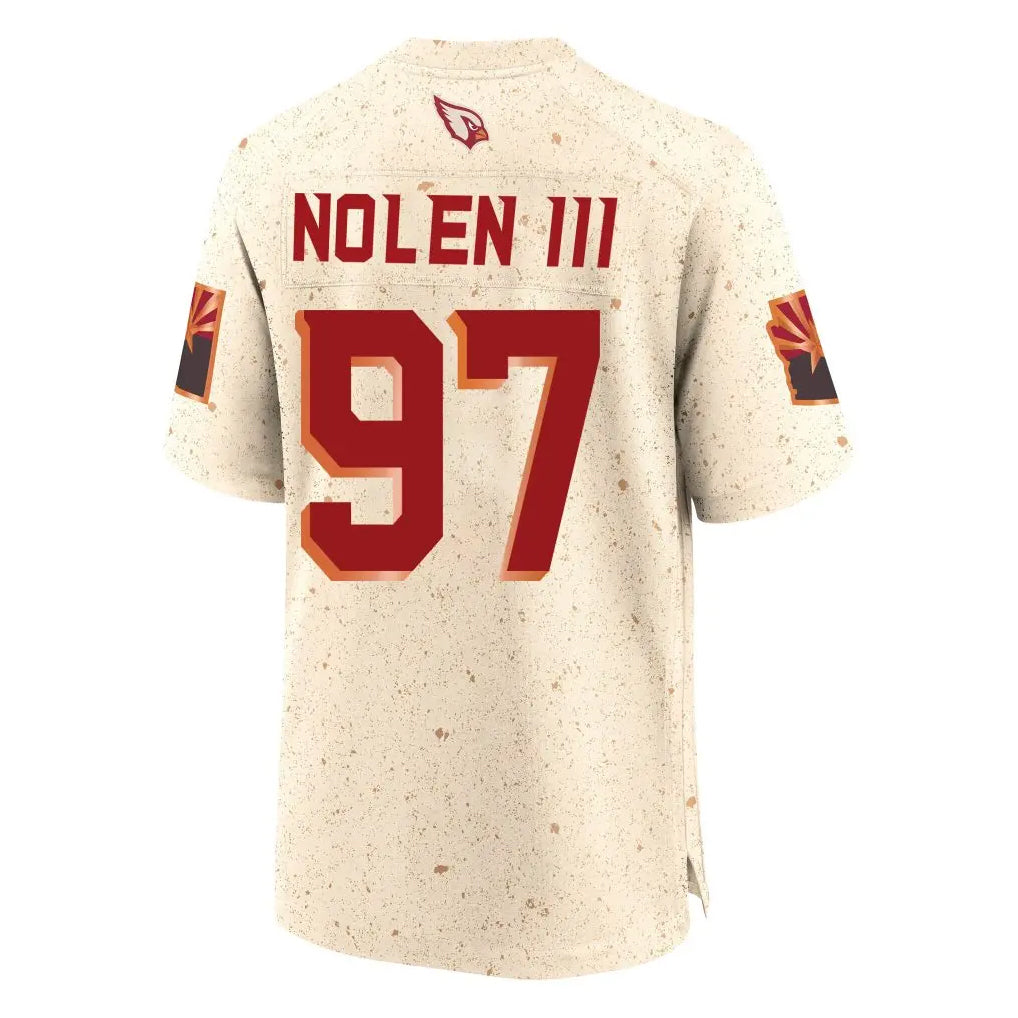 A.Cardinals #97 Walter Nolen III Player Cream Rivalries Collection Game Gdoa Stitched Jerseys