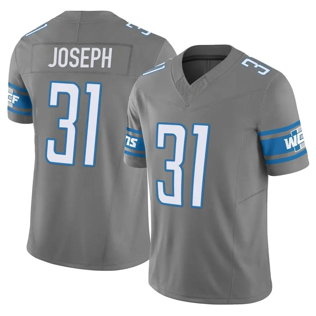 D.Lions #31 Kerby Joseph Player Gray Vapor F.U.S.E. Limited Home Game Gdoa Stitched Jerseys