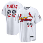 Custom St. Louis Cardinals White USA 250 Fourth of July Limited Home Game Any Name & Number Gdoa Stitched Jerseys