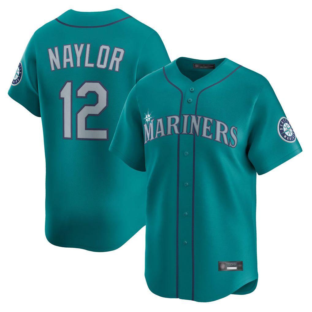 S.Mariners #12 Josh Naylor Player Teal Home Limited Fdoa Stitched Jerseys