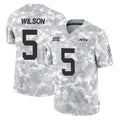 NY.Jets #5 Garrett Wilson Player Arctic Camo Salute to Service Limited Game Gdoa Stitched Jerseys