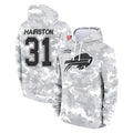 B.Bills #31 Maxwell Hairston Player Arctic Camo Salute to Service Hoodies Limited Gdoa Stitched Jerseys
