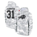 B.Bills #31 Maxwell Hairston Player Arctic Camo Salute to Service Hoodies Limited Gdoa Stitched Jerseys