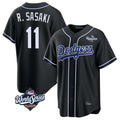 LA.Dodgers #11 Roki Sasaki Player Black World Series Carbon Limited Home Fdoa Stitched Jerseys