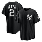 NY.Yankees #2 Derek Jeter Player Black Game Fdoa Stitched Jerseys