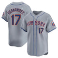 NY.Mets #17 Keith Hernandez Player Gray Road Limited Home Fdoa Stitched Jerseys