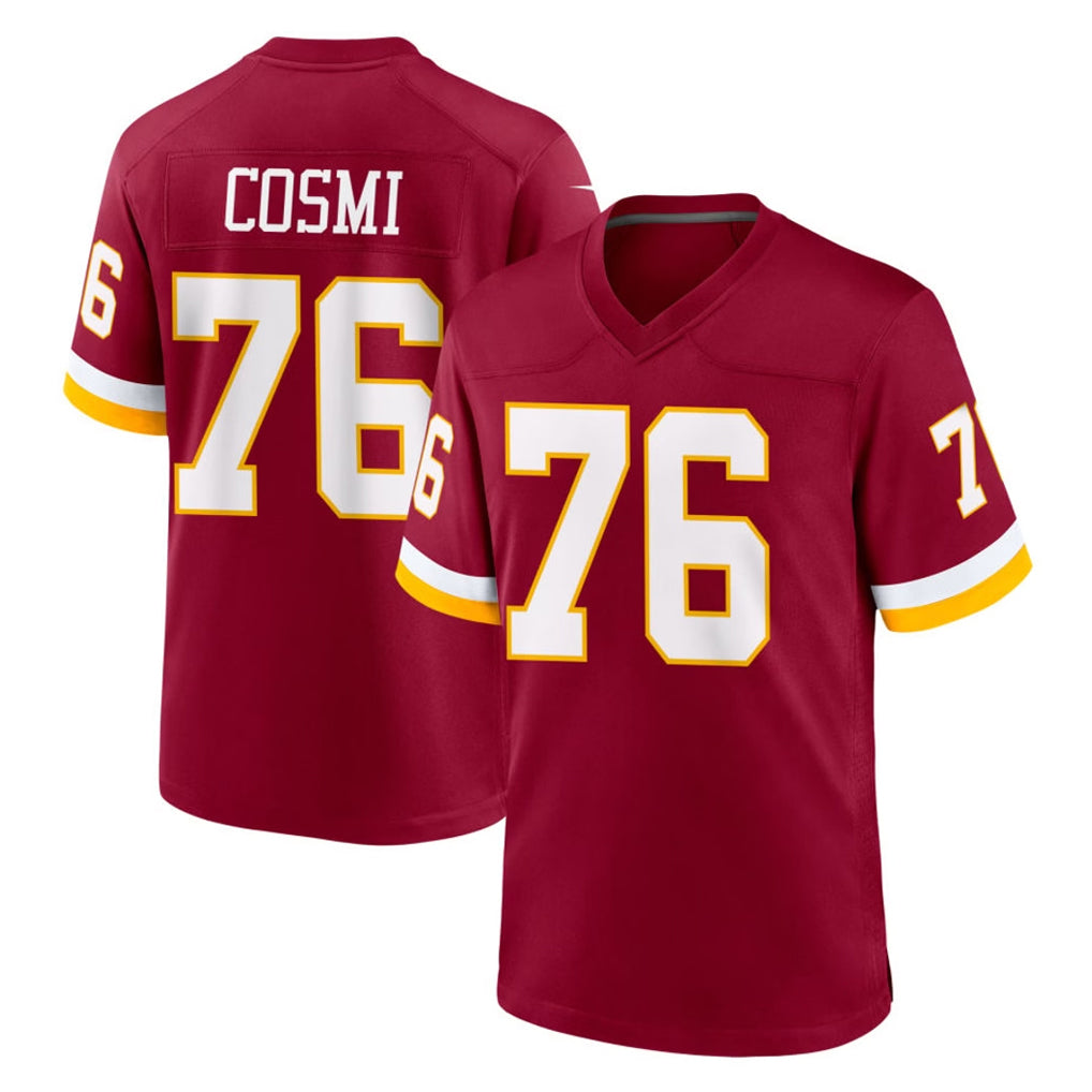 W.Commanders #76 Sam Cosmi Player Burgundy Game Home Gdoa Stitched Jerseys