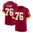 W.Commanders #76 Sam Cosmi Player Burgundy Game Home Gdoa Stitched Jerseys