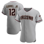 A.Diamondbacks #12 Lourdes Gurriel Jr Player Gray Road Limited Elite Home Game Gdoa Stitched Jerseys