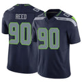 S.Seahawks #90 Jarran Reed Player Navy Limited Vapor F.U.S.E. Home Game Gdoa Stitched Jerseys