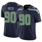S.Seahawks #90 Jarran Reed Player Navy Limited Vapor F.U.S.E. Home Game Gdoa Stitched Jerseys
