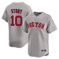 B.Red Sox #10 Trevor Story Player Gray Road Limited Home Game Gdoa Stitched Jerseys