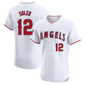 LA.Angels #12 Jorge Soler Player White Limited Elite Fdoa Stitched Home Jerseys