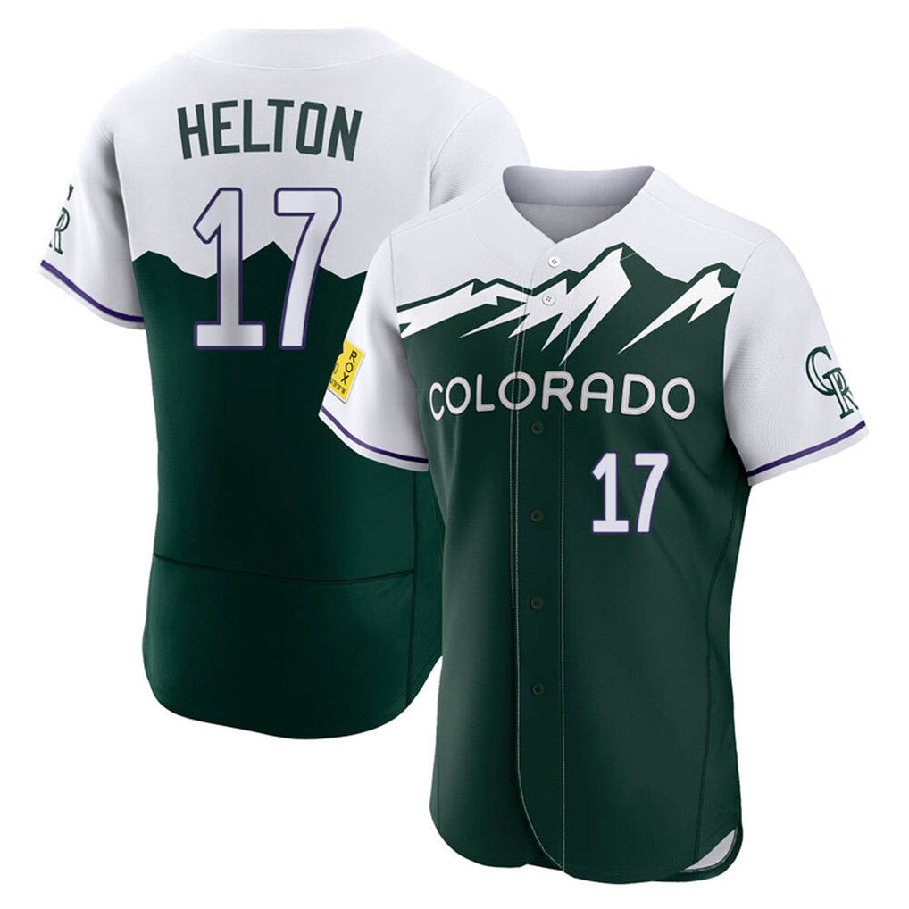 C.Rockies #17 Todd Helton Player Green City Connect Limited Elite Home Gdoa Stitched Jerseys