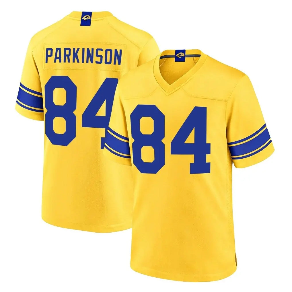 LA.Rams #84 Colby Parkinson Player Gold Classic Sol Home Game Gdoa Stitched Jerseys