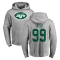NY.Jets #99 T'Vondre Sweat Player Gray LOGO Pullover Hoodies Limited Game Gdoa Stitched Jerseys