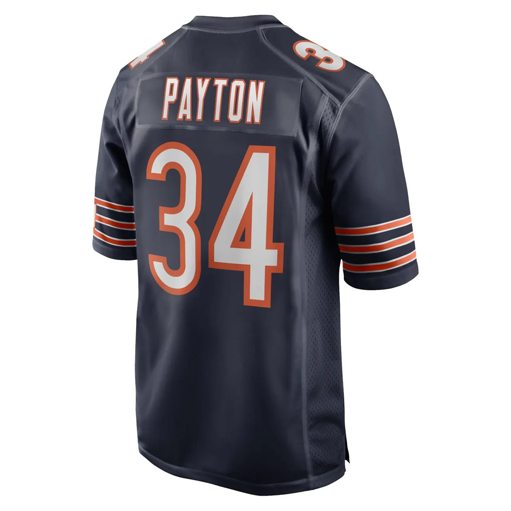 C.Bears #34 Walter Payton Player Navy Home Game Gdoa Stitched Jerseys