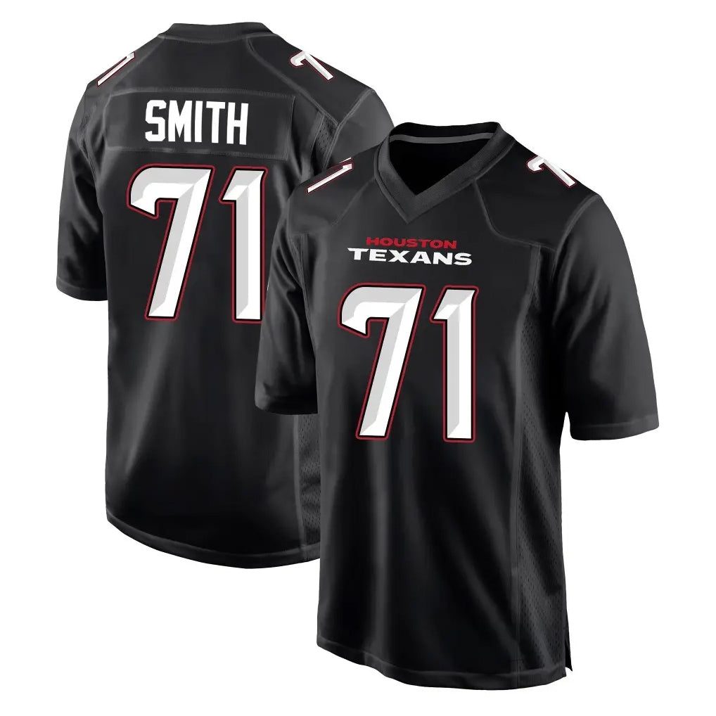 H.Texans #71 Braden Smith Player Carbon Black Fashion Home Game Gdoa Stitched Jerseys