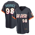 S.Diego Padres #98 Randy Vasquez Player Obsidian 2026 City Connect Home Limited T-shirt Fdoa Stitched Jerseys