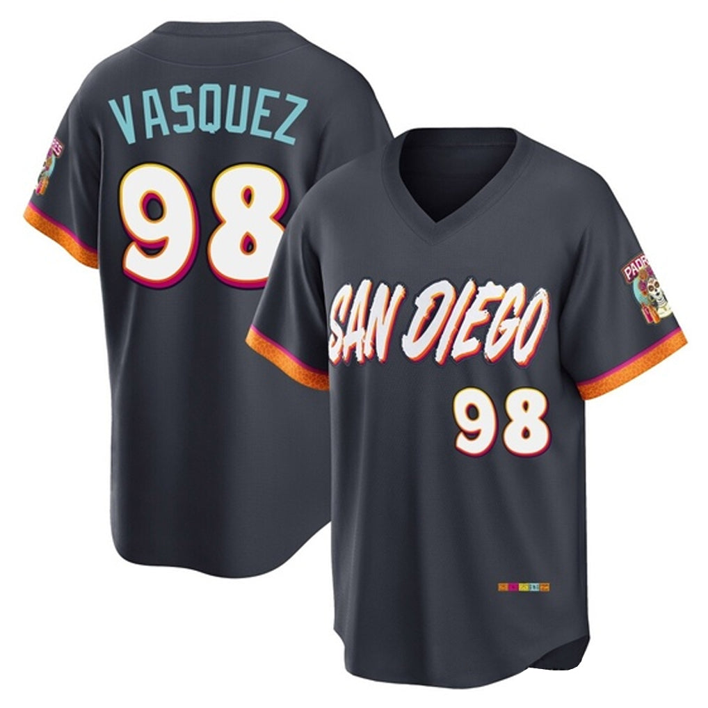 S.Diego Padres #98 Randy Vasquez Player Obsidian 2026 City Connect Home Limited T-shirt Fdoa Stitched Jerseys