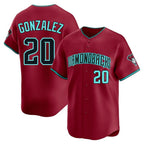A.Diamondbacks #20 Luis Gonzalez Player Red Limited Home Game Gdoa Stitched Jerseys