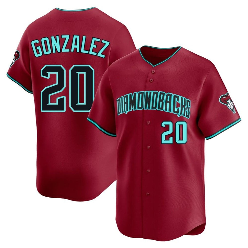 A.Diamondbacks #20 Luis Gonzalez Player Red Limited Home Game Gdoa Stitched Jerseys