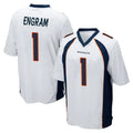 D.Broncos #1 Evan Engram Player White Game Gdoa Stitched Jerseys