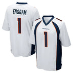 D.Broncos #1 Evan Engram Player White Game Gdoa Stitched Jerseys