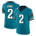 J.Jaguars #2 Jourdan Lewis Player Teal Prowler Throwback Vapor F.U.S.E. Limited Home Game Gdoa Stitched Jerseys
