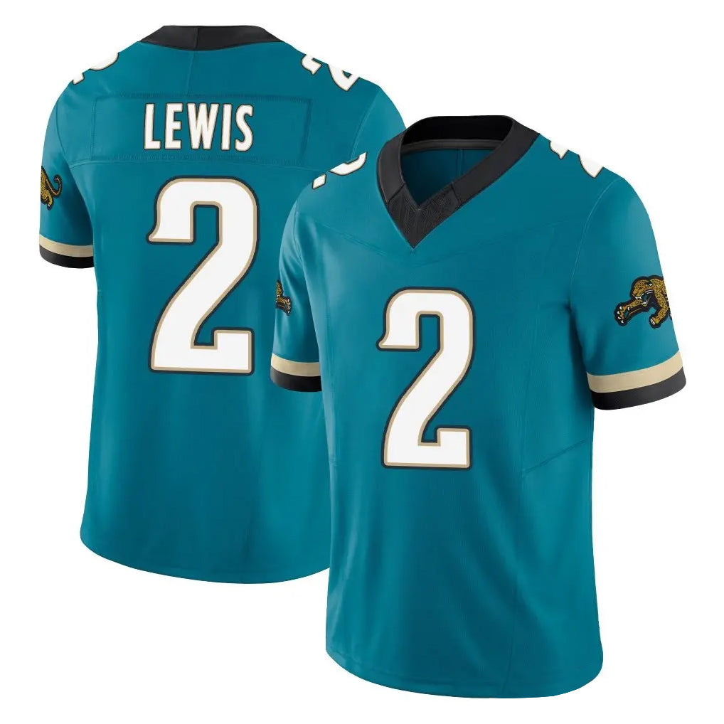 J.Jaguars #2 Jourdan Lewis Player Teal Prowler Throwback Vapor F.U.S.E. Limited Home Game Gdoa Stitched Jerseys