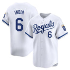 KC.Royals #6 Jonathan India Player White Alt Limited Home Gdoa Stitched Jerseys