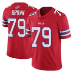 B.Bills #79 Spencer Brown Player Red Vapor Untouchable Limited Gdoa Stitched Jerseys
