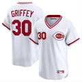 C.Reds #30 Ken Griffey Player White Cooperstown Collection Limited T-shirt Home Gdoa Stitched Jerseys