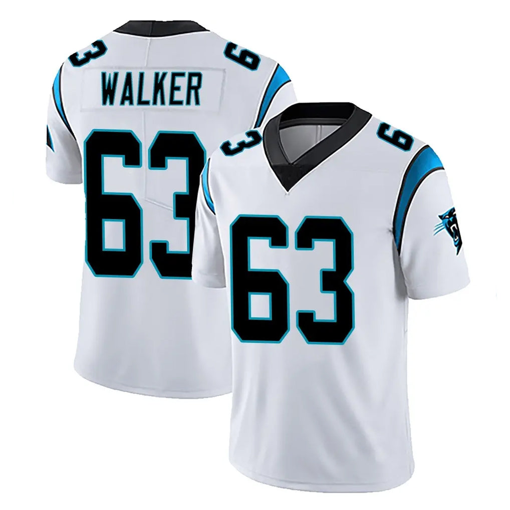C.Panthers #63 Rasheed Walker Player White Vapor Untouchable Limited Game Gdoa Stitched Jerseys