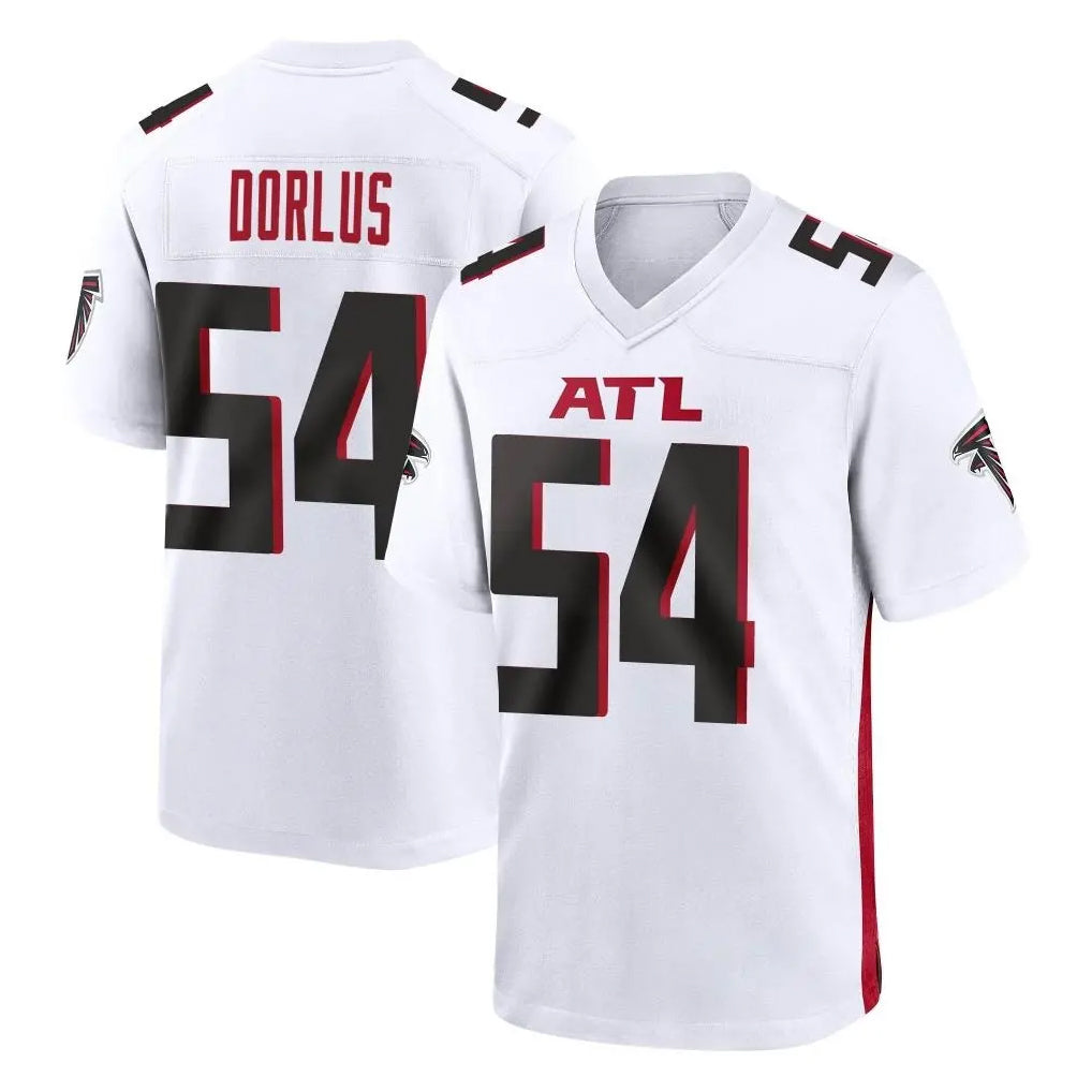 A.Falcons #54 Brandon Dorlus Player White Home Game Gdoa Stitched Jerseys