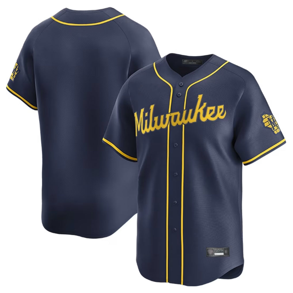 M.Brewers ## Brewers Blank Player Navy Home Limited Fdoa Stitched Jerseys